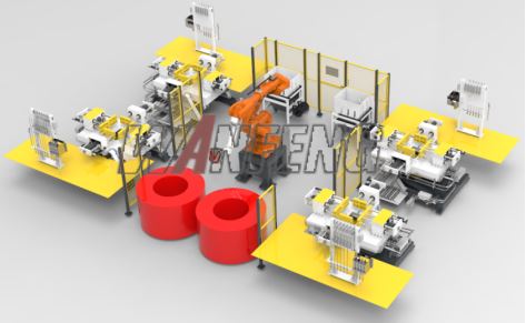 Flow forming casting line