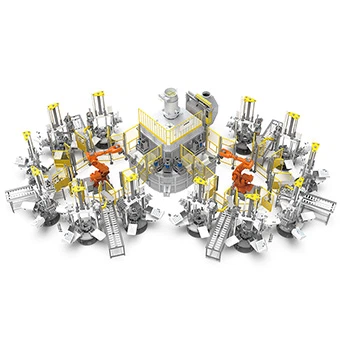 Integrated multi stations gravity production unit 